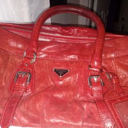 Luxury Cherry Red Prada Purse Gently Used