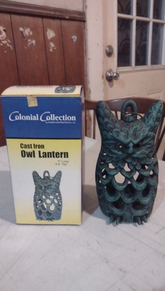 Rare Colonial Collection By Homier Cast Iron Owl Lantern