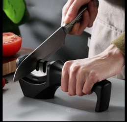 3 Stage Knife Sharpener Manual Kitchen Knife Sharpener
