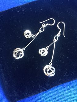 Sterling Silver jewelry 925 / Fine long fashion earrings 🦋🌿🦋