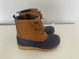Sperry Duck Boot - Kids Brown/ Navy Blue Size US 10