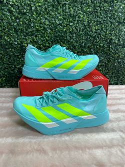 Men's Size 12 - adidas Adizero Adios Pro 4 Flash Aqua Lucid Lemon JR1251 NEW
