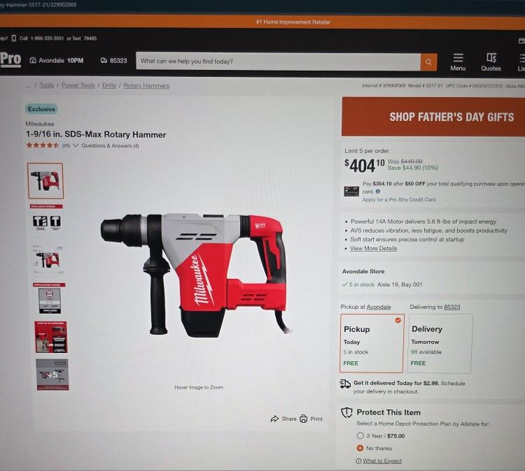 Milwaukee Sds-Max Rotary Hammer