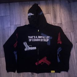 Thats A Awful Lot Of Cough Syrup Glock Zip Up Hoodie L