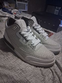 AIR JORDAN 3 WHITE FLIP  10 HALF.