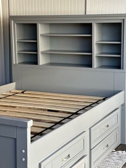 Full Size Captains Storage Bed