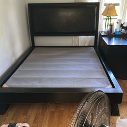 Bed With Frame Box , Side Tables 