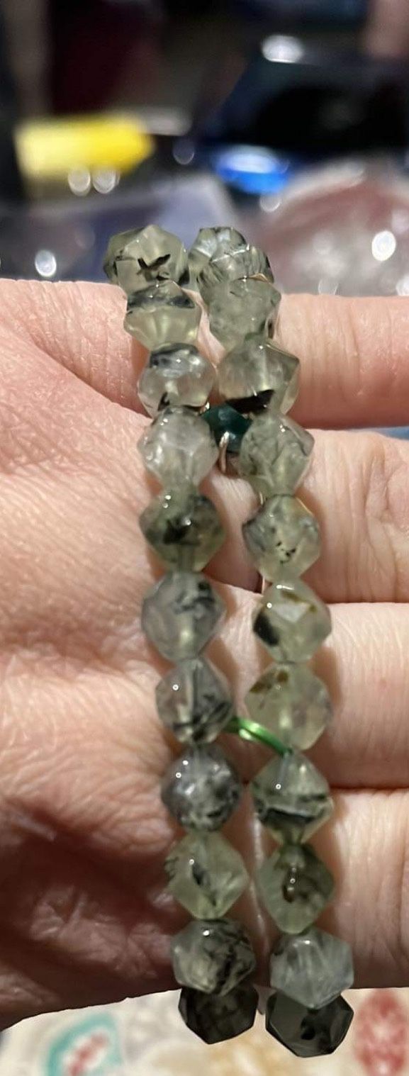 Faceted Prehnite Bracelet