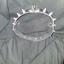 Leather Goth Collar With 3/4" Spikes