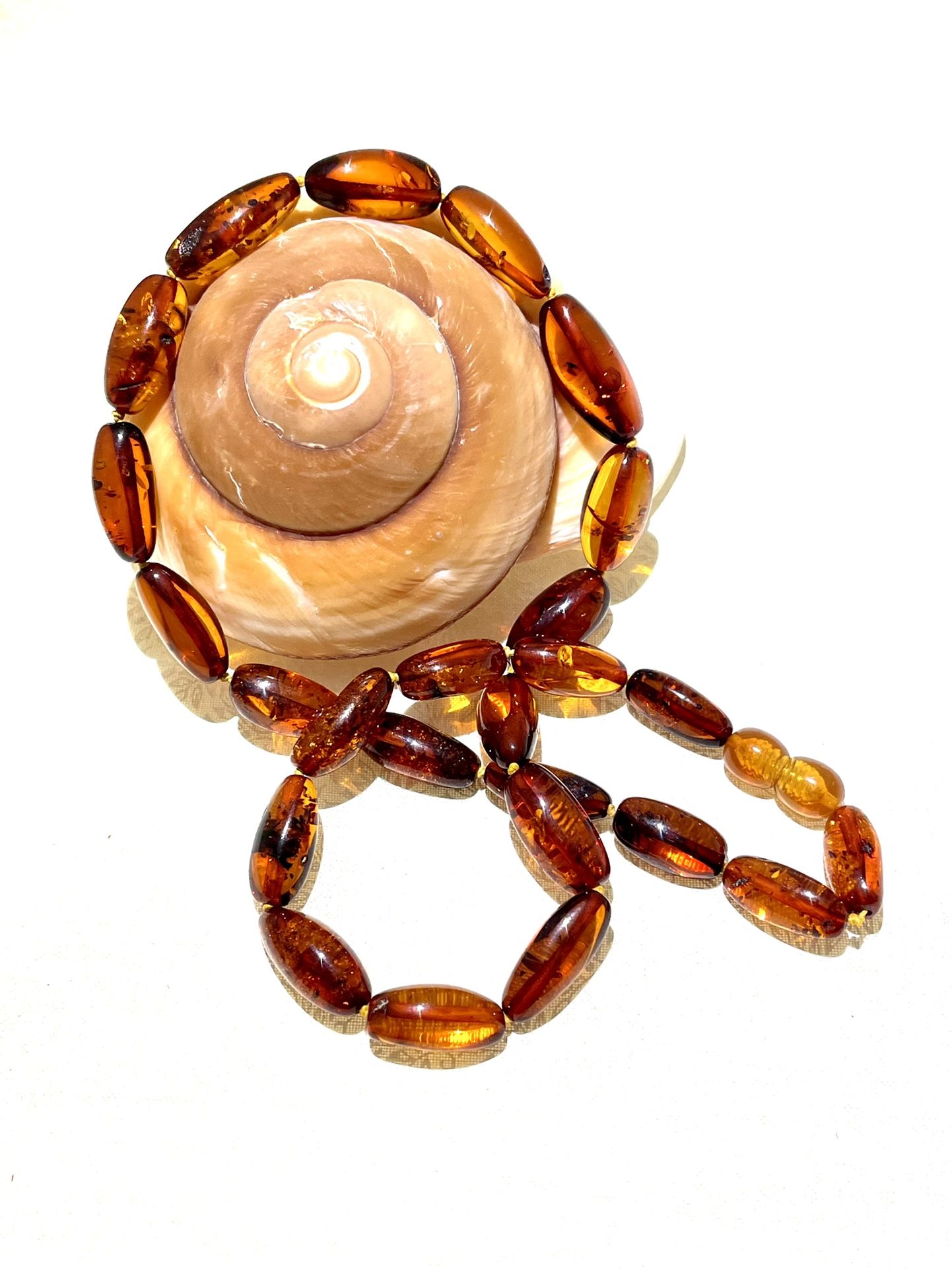 Vintage Amber Bakelite Necklace 