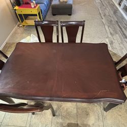 Dining table and chairs