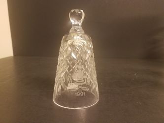 Waterford 1991 Christmas collectible bell crystal