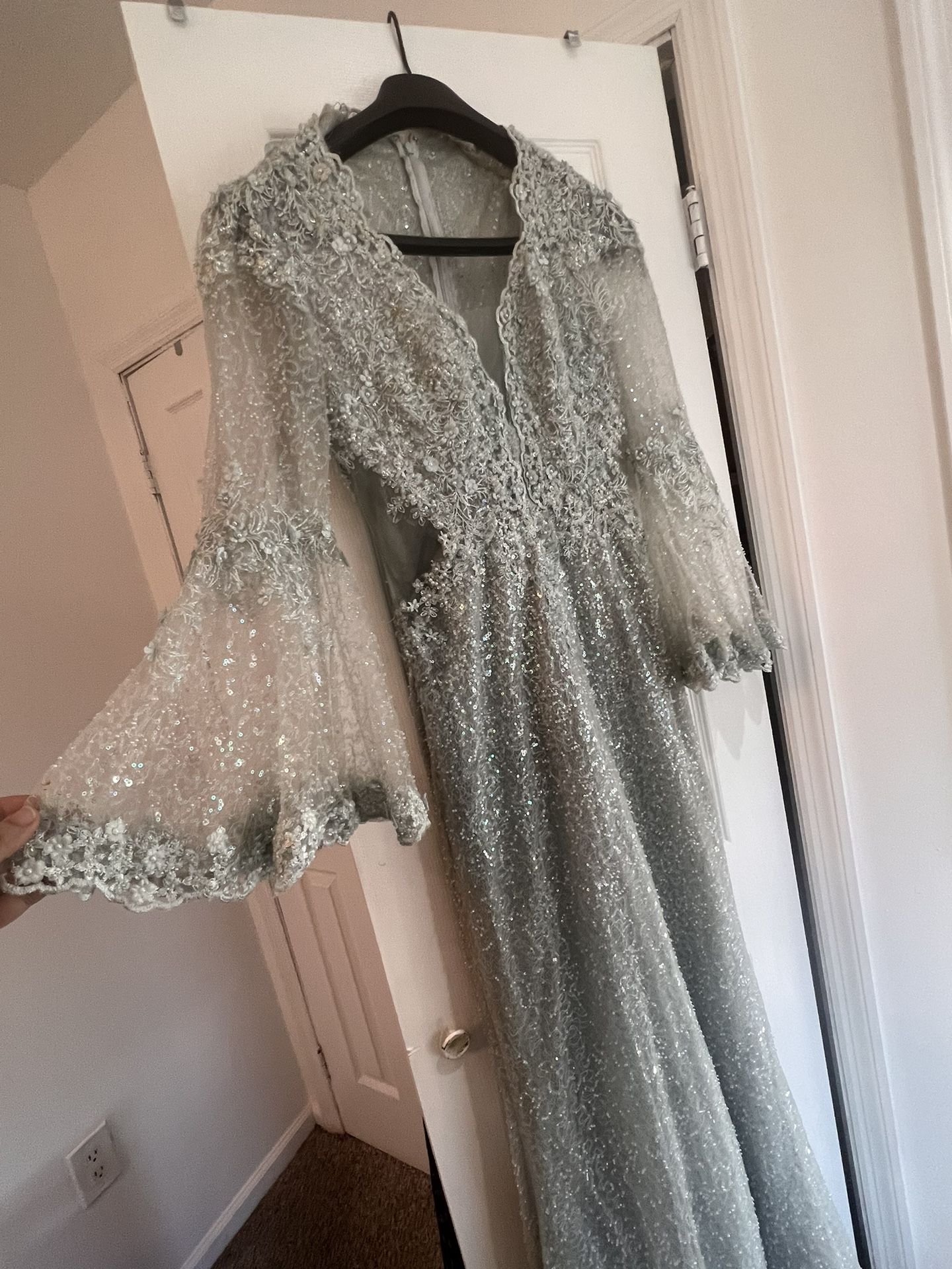 Gray Long sequins Dress