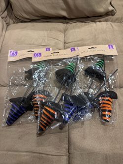 NIP lot of 3 Crafter's Square Pointed Striped Hat Picks, 3-ct per pack (9 total)
