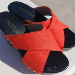 Orange Chunky Heel
