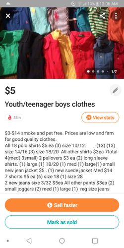 Teenager/youth clothes