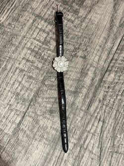 Authentic Brighton Double Woodstock Crystal Flower Leather Bracelet