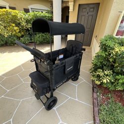 WonderFold W2 Elite Double Stroller Wagon – Volcanic Black
