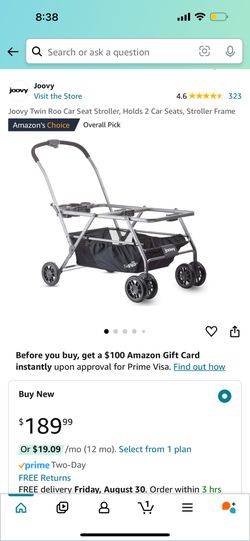 Joovy Twin Roo Two Seat Stroller With Car Seat Joovy Caboose VaryLight  Tandem Double Stroller Review