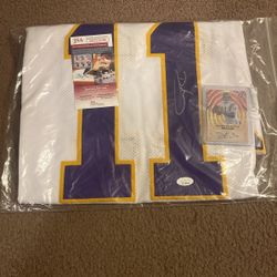 Daunte Culpepper Signed Jersey + Auto Card 127/185