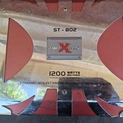 AMPLIFICADOR AMPLIFIER 1200 WATTS 2 CHANELS GOOD CONDICIÓN ABLO ESPAÑOL 
