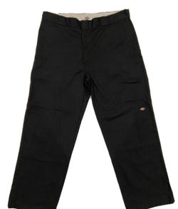 Dickies DS600 Loose Fit Black Cotton Blend Twill Work Pants Men’s 34x32