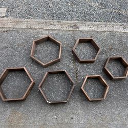 Hexagon Wall Shelves