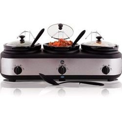 GE CREATE 3 Crock Triple Buffet Slow Cooker 