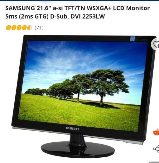 21.5 Diagonal Screen HP Monitor
