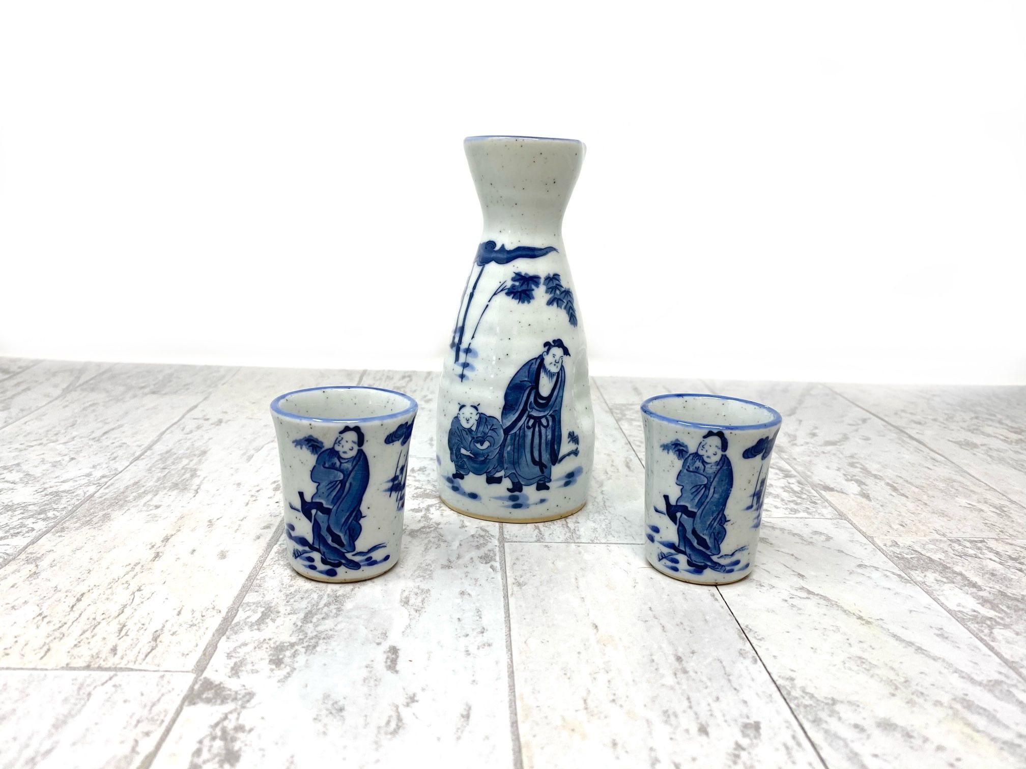 Hand Painted Japanese Sake Set