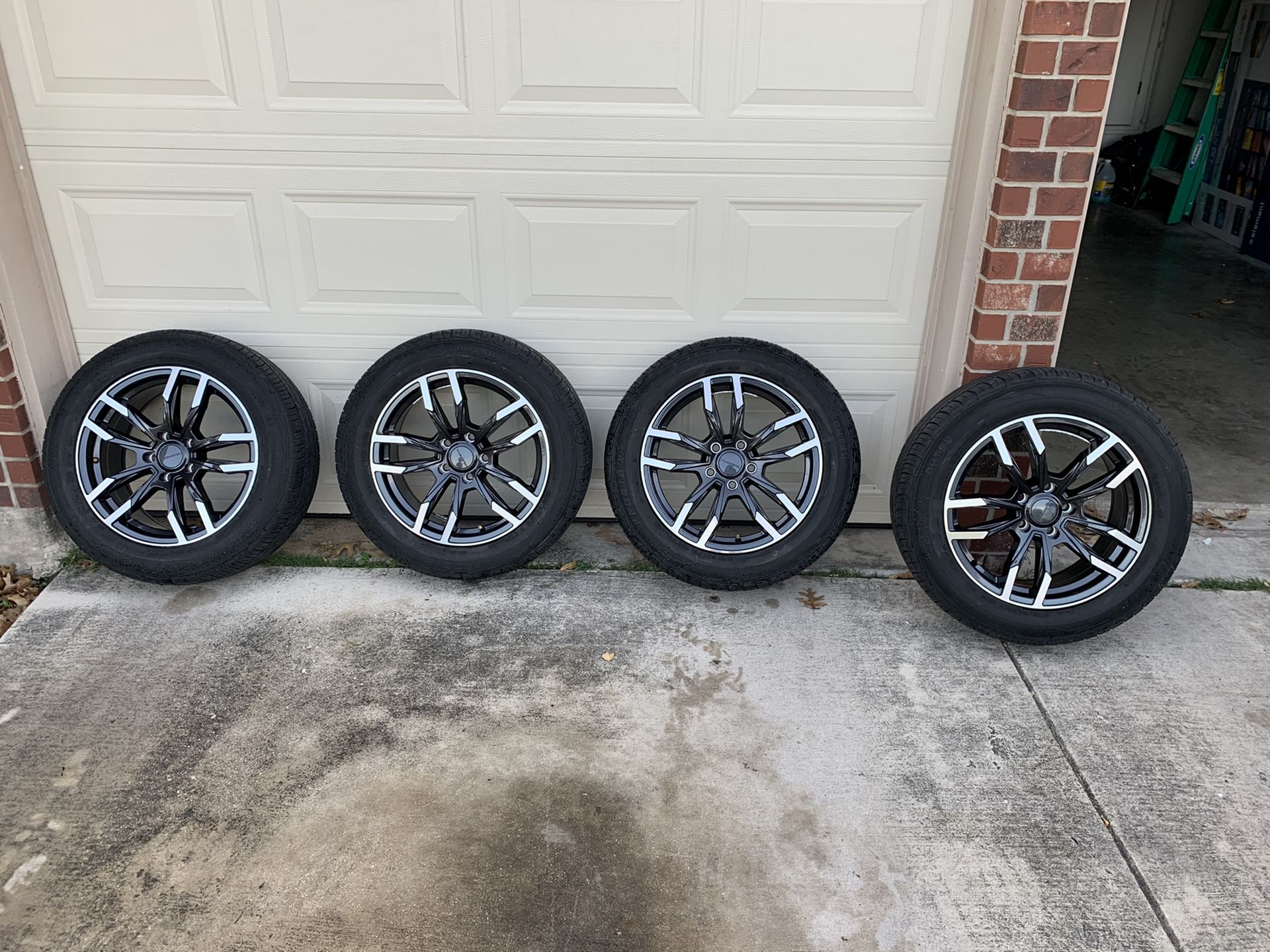 Liquid Metal Splice 17” rims with Ohtsu 225/55 tires