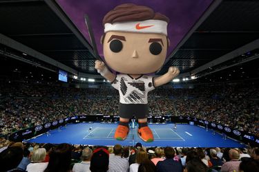 New! ROGER FEDERER Tennis Champion figurine hand made in Italy