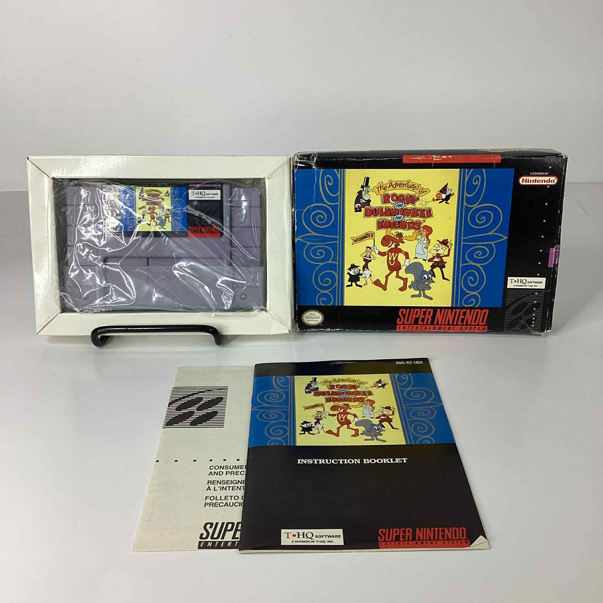 Super Nintendo SNES The Adventures Of Rocky & Bullwinkle & Friends