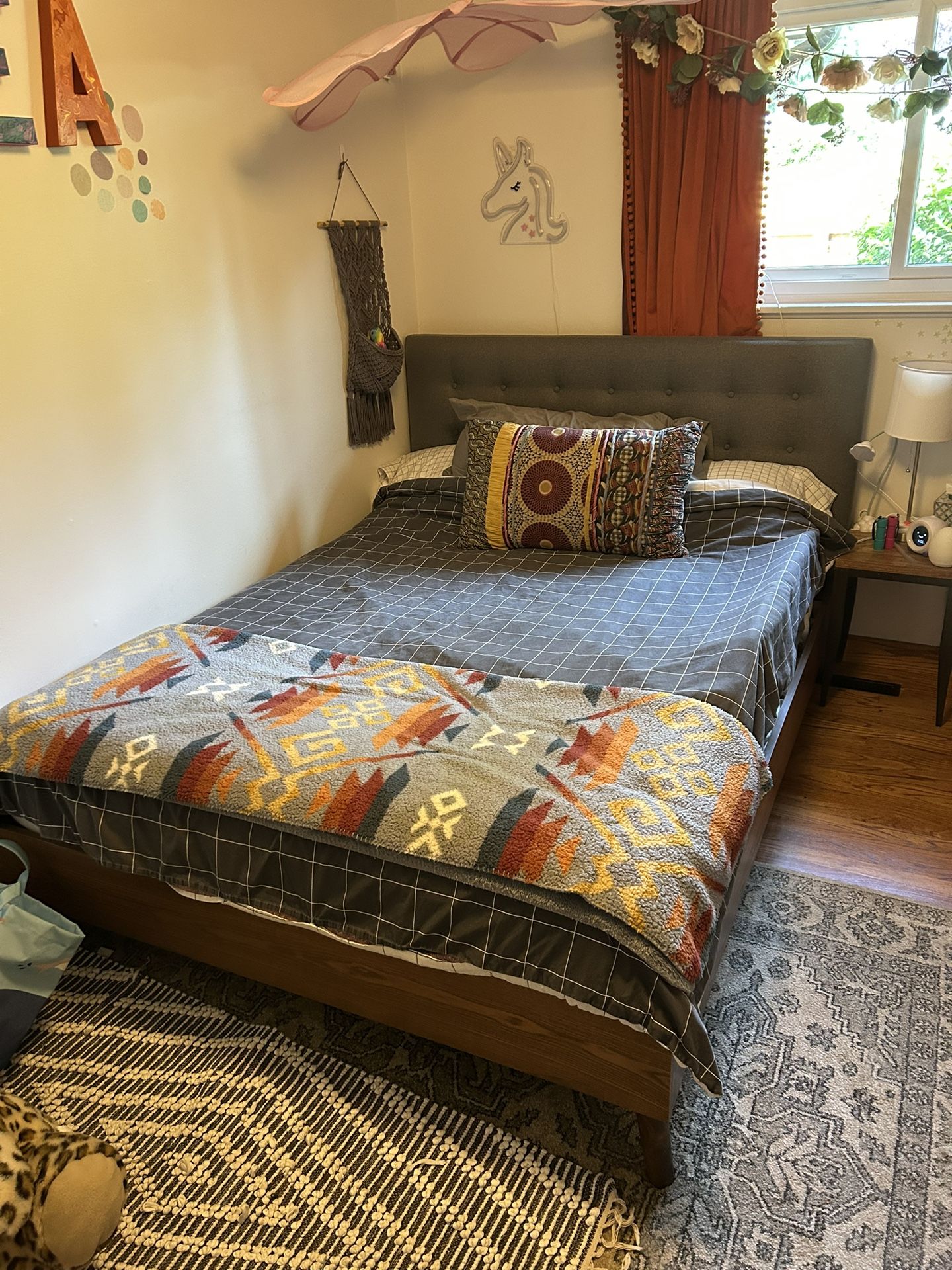 Queen Bed Frame + Mattress