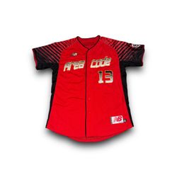 New Balance Area Code baseball jersey red men’s large 