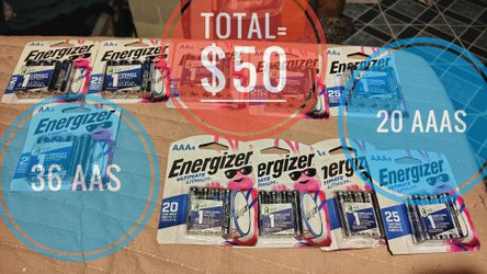 36 AAs & 20s AAAs Energizer Lithiums 