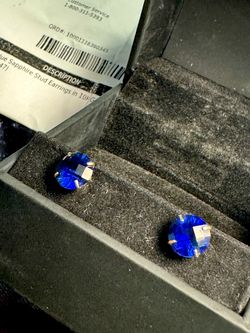 Blue Sapphire Stud Earrings