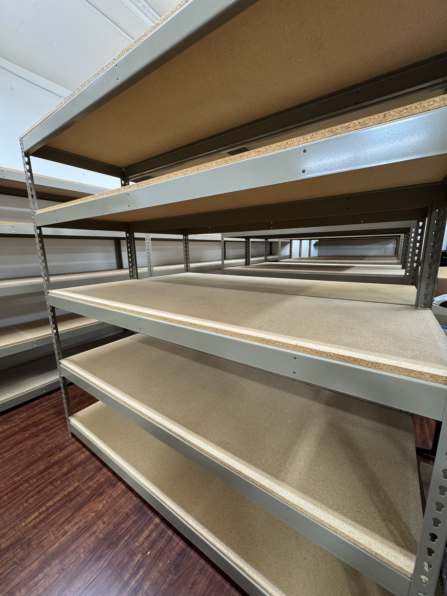 Heavy Duty USA Made Shelving 48 in W x 24 in D Garage Storage Rack Industrial Warehouse 5 Tier