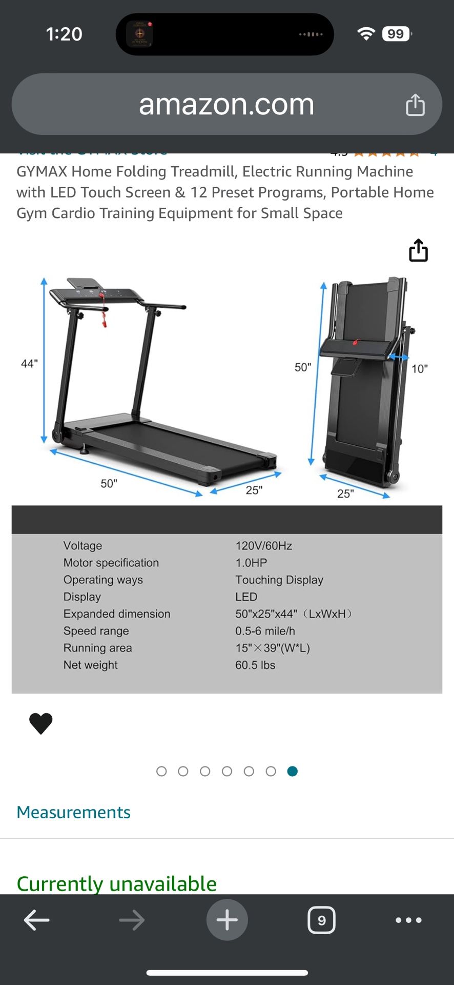 Treadmill- Folding 