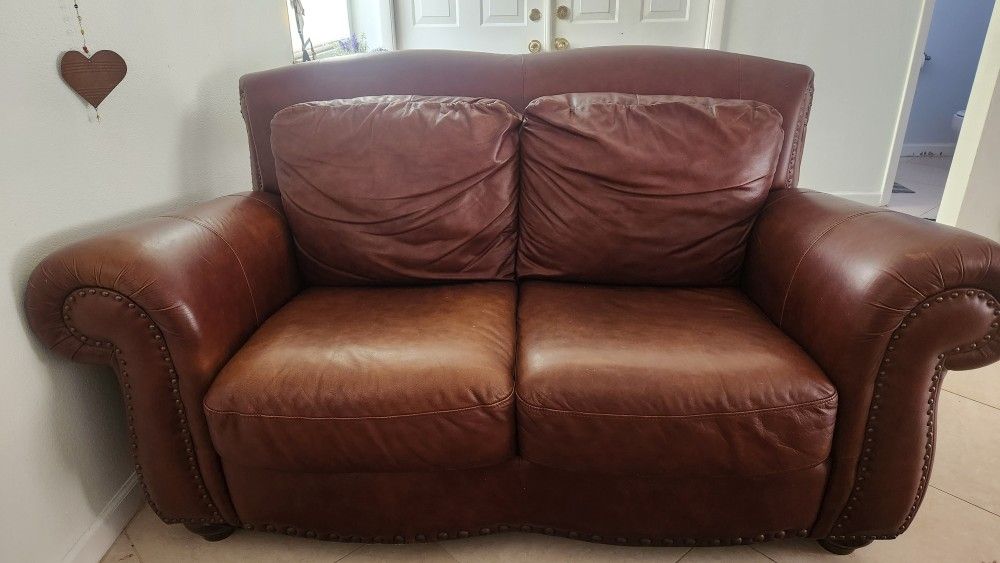 Brown Leather Couch