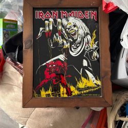 Vintage Iron Maiden Wall Hanging 