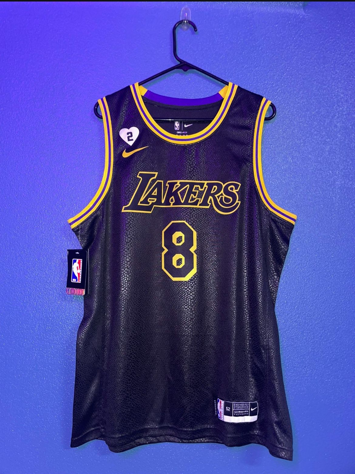 Lakers Black Mamba Kobe Bryant Jersey 8/24