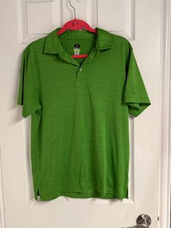 PGA Tour Pro Series Green Polo Shirt Size Medium