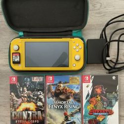Contra, Mario Party, Fenyx Rising, Streets of Rage Adult owned Nintendo Switch Lite with game lot

$275

Price is FIRM 

Message if interested 