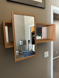 Floating Mirror Sliding Shelf