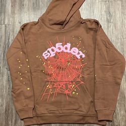 Brown and Pink Spider sick cotton hoodie