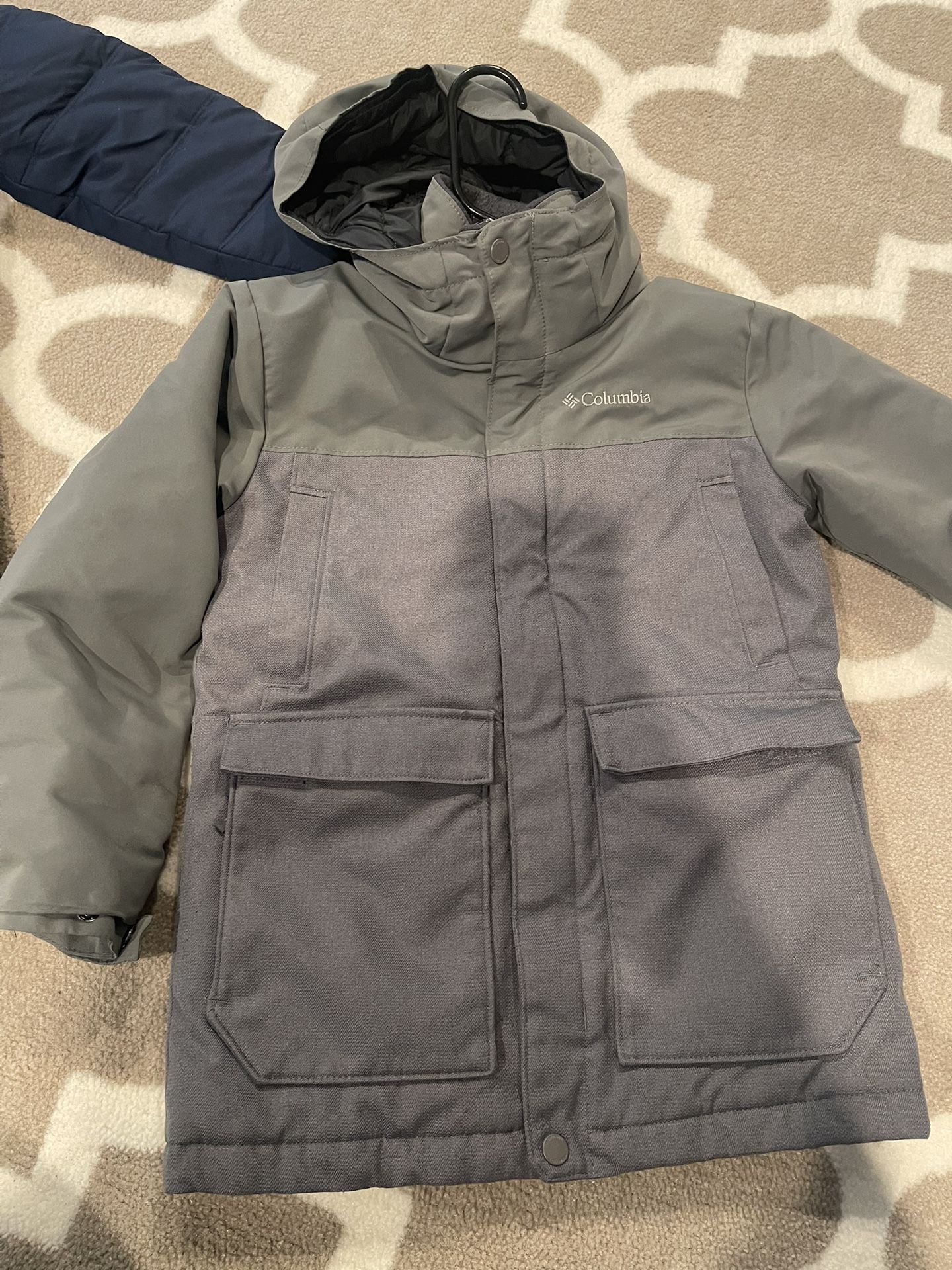 Columbia Boys' Down Parka Color: City Grey 8-10 Years