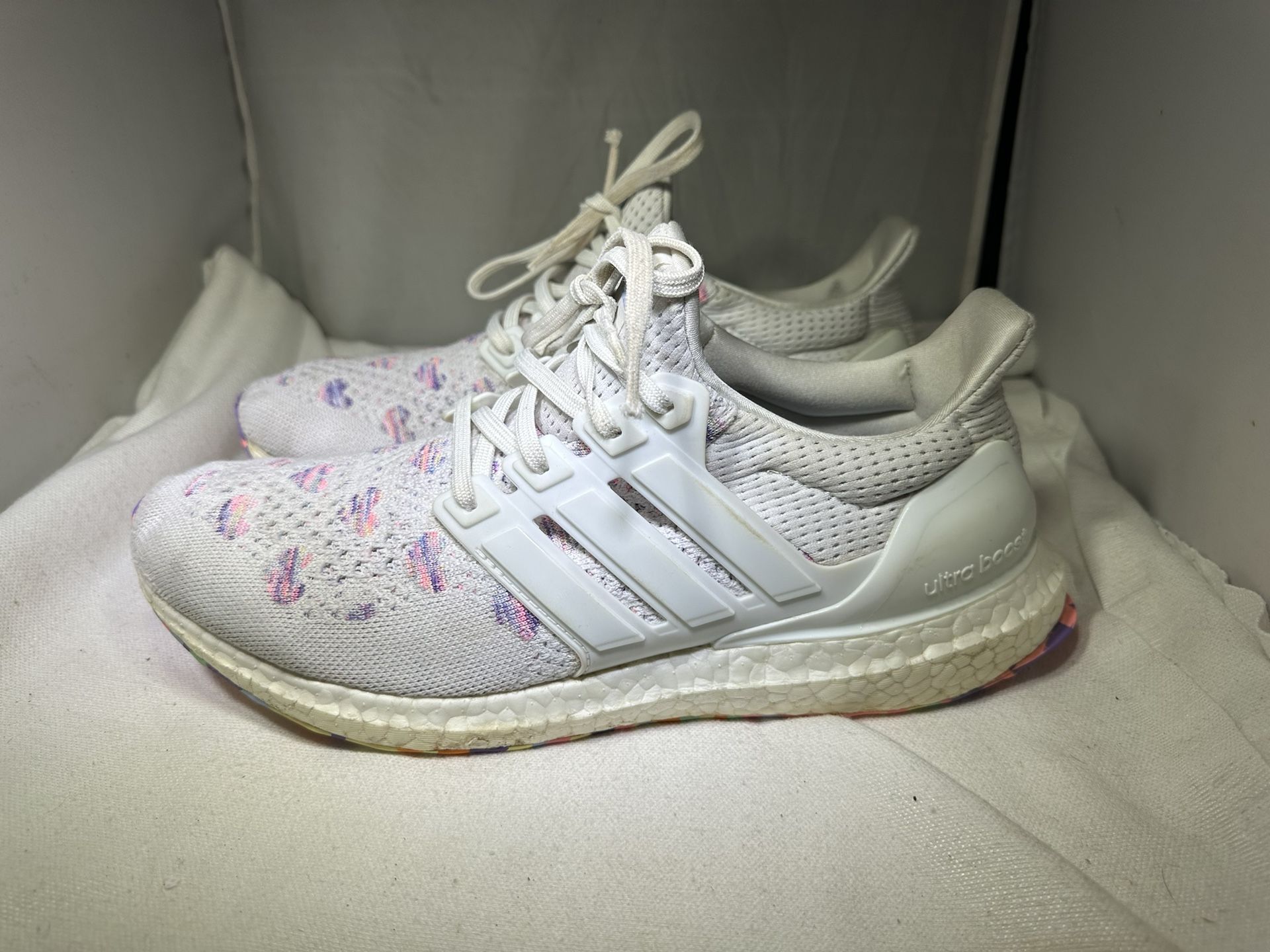 PreOwned Adidas UltraBoost 1.0 Valentines Day HQ3857 White Women's 10.5