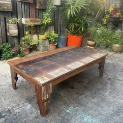 Contemporary Rustic Solid Wood Coffee Table