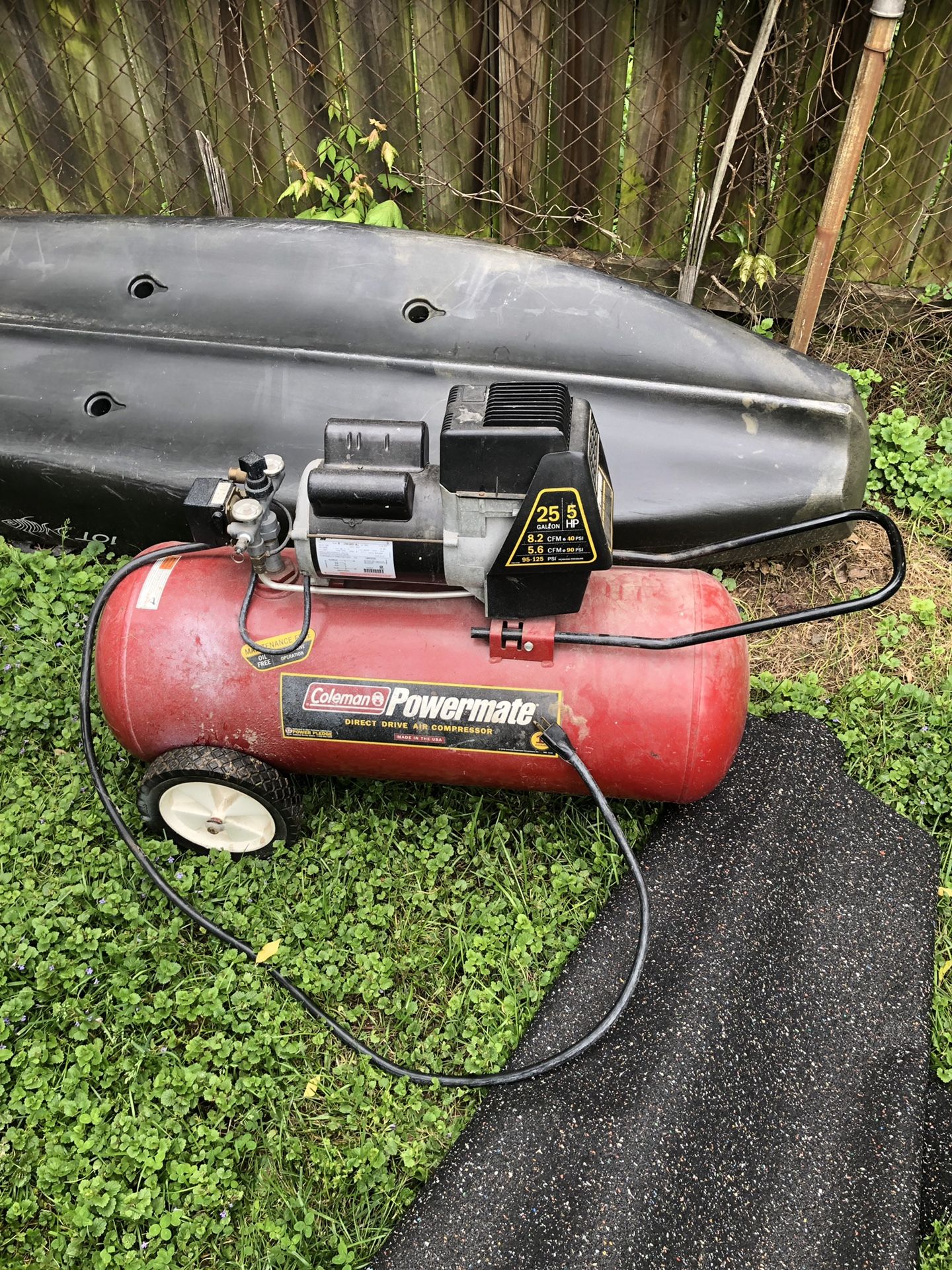 Coleman Powermate 25 gal air compressor